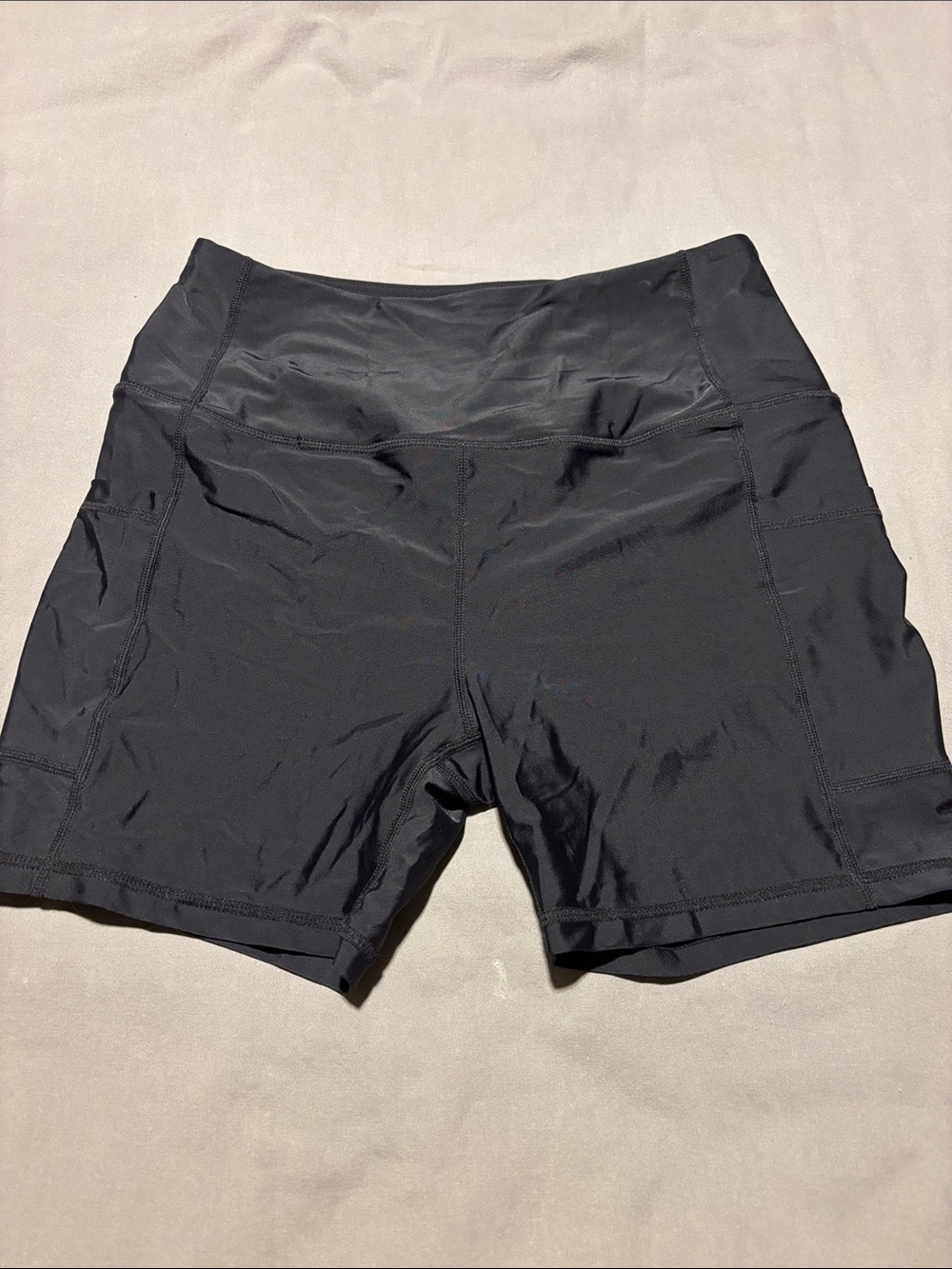 High-Waist Black Women's Active Shorts or Swim Shorts NWT SZ M